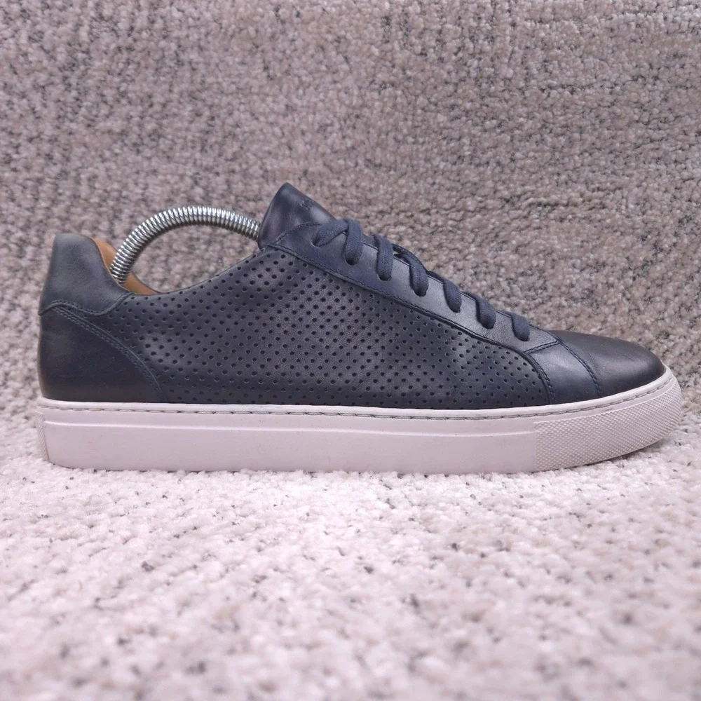 Magnanni Sneakers Mens Size 11 Elonso Perforated Leather Shoes Lace Up Trainers